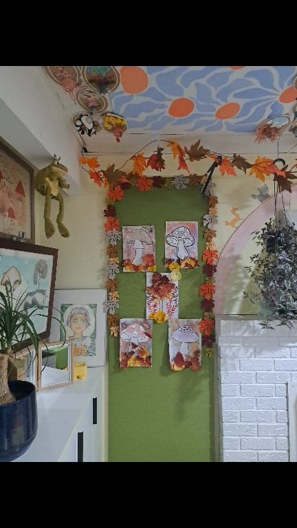 Autumn leaf crafts and decorations